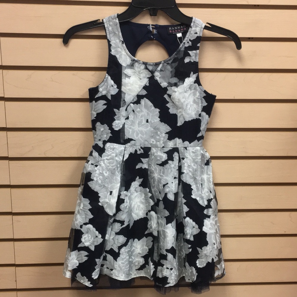 Girls floral organize lined dress